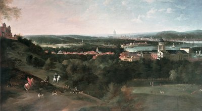 Blick über den Greenwich Park nach London, gemalt für Louis XV in Paris von Jean Rigaud